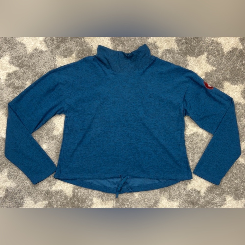 Canada Weather Gear Women's Supreme Soft Mock Neck Sweater Size Medium Blue